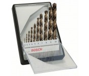 Набор из 10 свёрл по металлу Robust Line HSS-Co 1, 2, 3, 4, 5, 6, 7, 8, 9, 10 mm Bosch