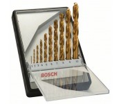 Набор из 10 свёрл по металлу Robust Line HSS-TiN, 135° 1, 2, 3, 4, 5, 6, 7, 8, 9, 10 mm, 135° Bosch