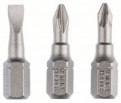 Набор из 3 насадок-бит Extra Hart (смешанный) S 0,6x4,5, PH1, PZ1, 25 mm Bosch