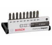 Набор из 10 насадок-бит Diamond Impact (смешанный) Diamond Impact, 10tlg. Set, 25 mm, PZ Bosch