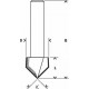 V-образная пазовая фреза 8 mm, D 12,7 mm, L 10 mm, G 44,5 mm, 90° Bosch